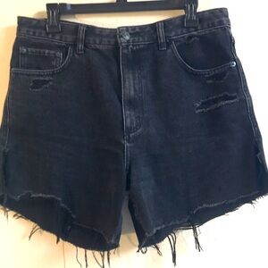 We The Free Jean Shorts 29 Black Distressed Beach Vacation Festival